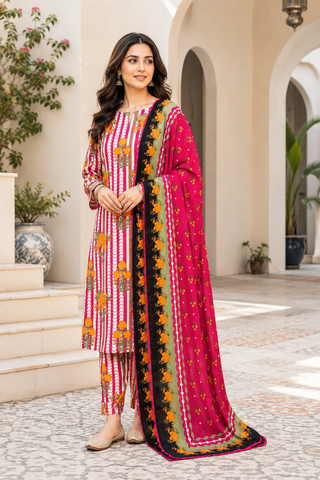 Swiss Lawn Unstitched 3 Piece Mystery - Z1401