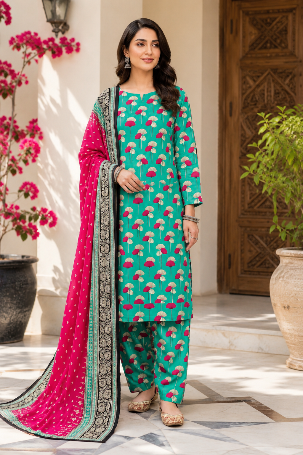Swiss Lawn Unstitched 3 Piece Mystery - Z1401